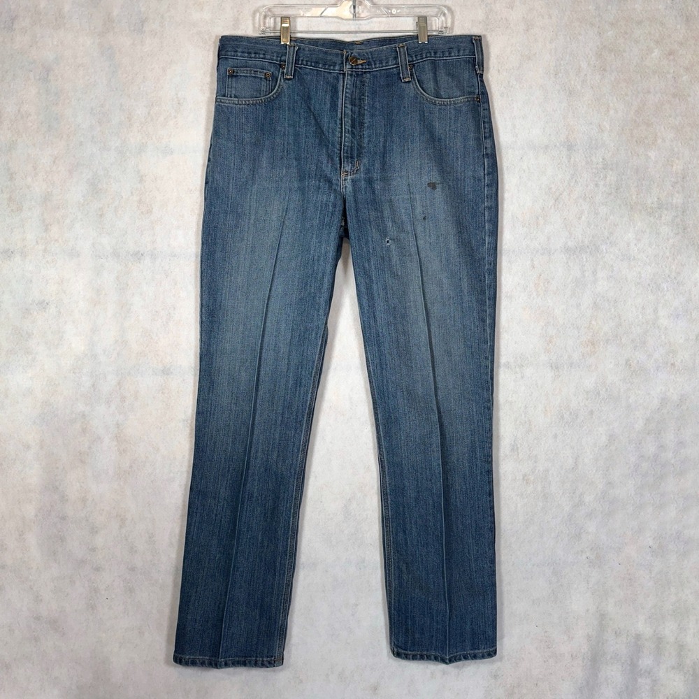 Carhartt Jeans Mens 38x34 Relaxed Fit Straight Leg Blue Good 101483-980
